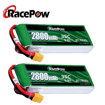 RacePow 9.9 V 35C 2800mAh 3S Lifepo4 Batérie s XT60 Konektor Softcase Batterie pre RC Lietadlo, Vrtuľník Loď FPV 2units